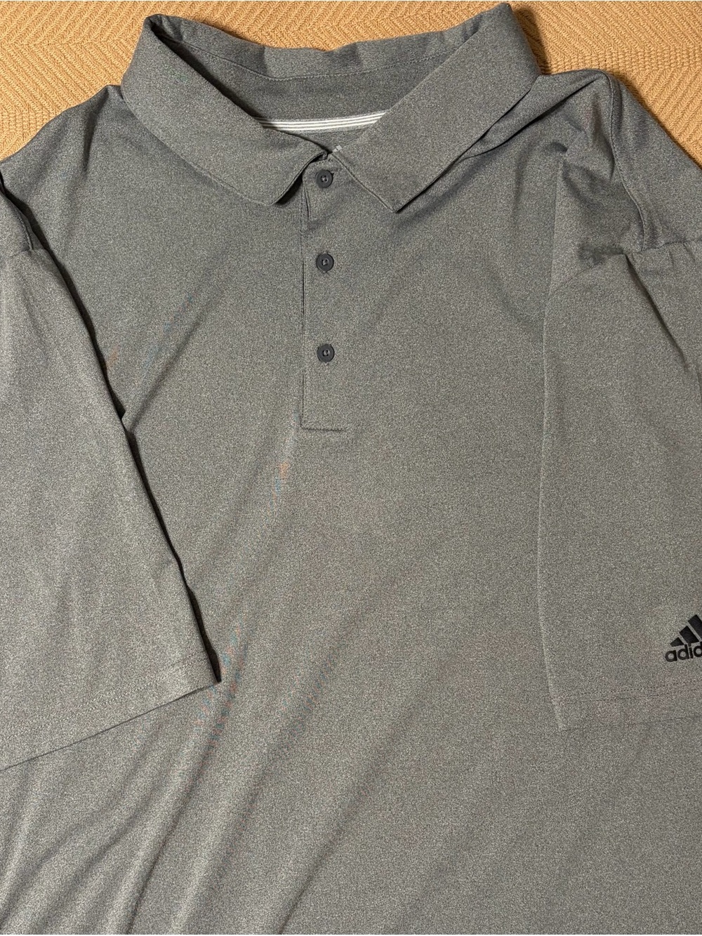 Adidas Men's Gray Performance Golf Polo
